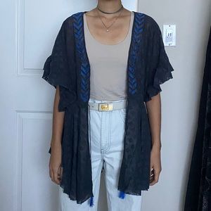 NWOT Free People lace kimono